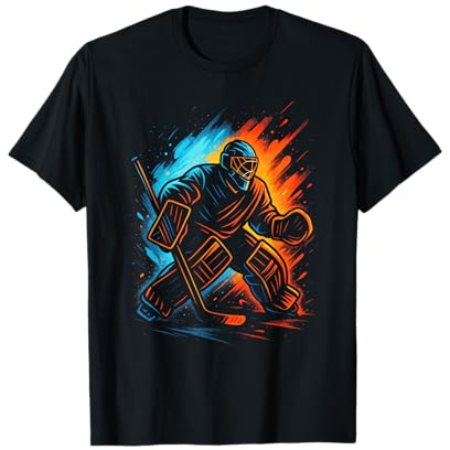 Eishockey Goalie Silhouette Spieler Tor T-Shirt
