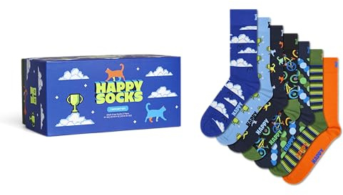 Happy Socks 7-Pack Seven Days Gift Set Baumwolle Socken Unisex Blau 41-46