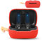 for Skullcandy DIME 3 Wireless Earbuds,daunke Soft Silicone Protective Cover,Case with Round buckle,Full Protection,Red