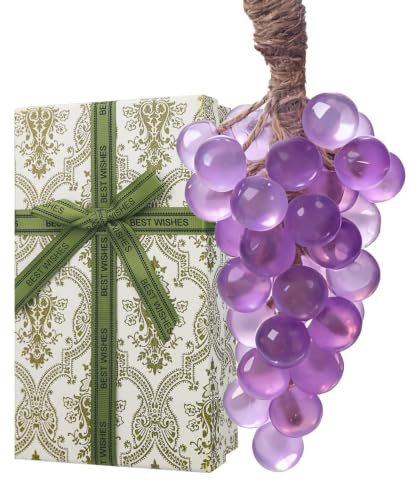OUKEYA Handgemachte Kristallklare Traubenseife 255g, Naturseife mit Traubenkernöl, pflegend für die Haut, intensiver Duft, Deko & Geschenk (Lavendelgeschmack)