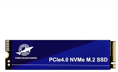 Dogfish 256Go Disque SSD Interne M.2 PCIe 4.0 NVMe 2280 Gen 4x4 jusqu'à 5000 Mo/s 3D NAND Flash M Key, Stockage de Mise à Niveau pour Ordinateur de Bureau, Ordinateur Portable ps5