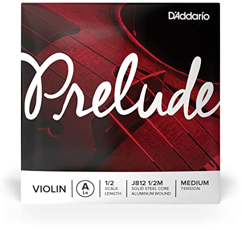D'Addario Geigensaiten - Prelude Violin Strings - J812 1/2M - 1/2 Scale, Medium Tension - Single A String
