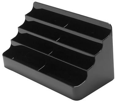 Deflecto Porte-cartes de visite paysage à 4 niveaux et 8 poches noir