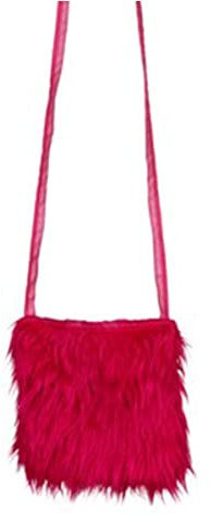 Plüschtasche in buten Farben (pink)