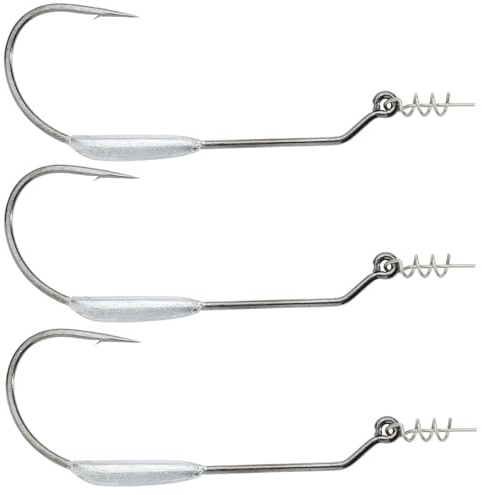 Owner 5167 Weighted Twist Lock Haken - 3 Offsethaken mit Spirale