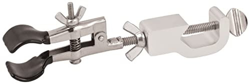 Eisco Labs Burette/Test Tube Clamp, PVC Coated Round Jaws, Opens up to 45mm in Dia.