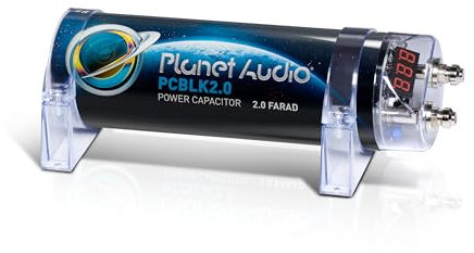 Planet Audio PCBLK2.0 – 2 Farad Car Capacitor For Energy Storage To Enhance Bass Demand From Audio System