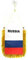 AZ FLAG - Fanion Russie Pour Décoration Voiture Avec Ventouse et Franges Dorées - Mini Drapeau Russe - 13x10 cm