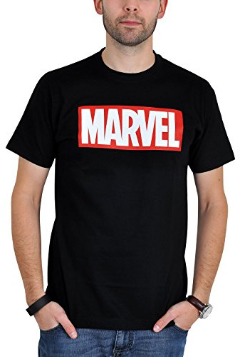 Marvel Herren Comics-Core Logo T-Shirt