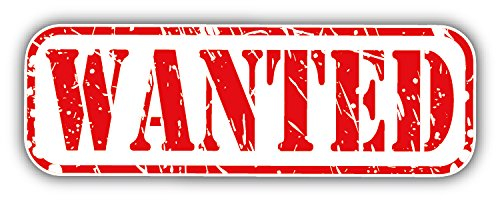 postwalldecor Wanted Grunge Stamp Hochwertigen Auto-Autoaufkleber 15 x 5 cm