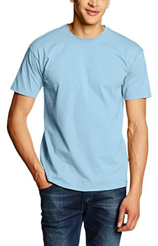Fruit of the Loom Men's Valueweight Short Sleeve T-Shirt, Sky, X-Large