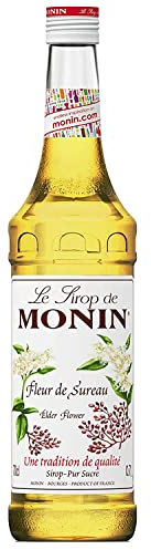 MONIN - Sirop de Fleur de Sureau pour Prosecco, Cocktail, Thé Glacé et Limonade - Arômes Naturels - 70cl