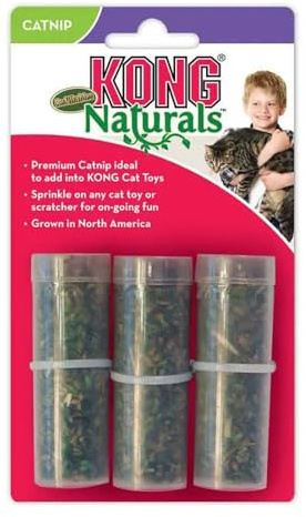 KONG Premium North American Catnip Refillable Tube, Pack of 3