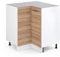 Vicco Eckunterschrank R-Line, Küchen Eckschrank, Sonoma/Weiß, 75.6 cm ohne Arbeitsplatte