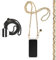 Jalouza Handykette kompatibel mit Apple iPhone 6 Plus / 6S Plus / 7 Plus / 8 Plus, Anker-Kette in Farbe Gold mit Handy Hülle zum Umhängen + Schwarze Kordel als Ersatz-Band