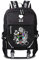 WANHONGYUE Undertale Spiel Cosplay Rucksack Schultasche Laptop Backpack mit USB-Ladeanschluss Schwarz / 16