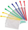 Set di 8 buste in plastica, formato A6, con zip
