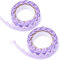 Feelairy 2 Rolls Spitzenband Selbstklebende, Vintage Spitze Bänder zum Basteln Spitze Dekoband Lochstickerei Spitzen-Tape Für Hochzeit Tischdeko DIY Geschenkband Bordüre Scrapbook (Lila)