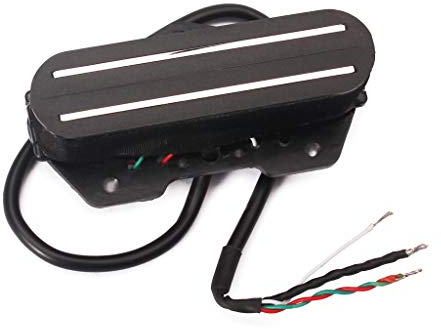 Alnicov Micro Humbucker double rail à bobine unique pour guitare électrique TL Strat Squier Tele, noir