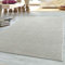 HomebyHome Kurzflor-Teppich Einfarbig, Gabbeh Optik, Filzrücken, 11 mm Florhöhe, Teppich für Wohnzimmer, Schlafzimmer, Kinderzimmer Grösse: 80 x 150 cm, Farbe: Creme