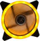 12cm Case Fan, LED Yellow 11-Blade Radiator Fan, Computer PC Chassis CPU Cooling Fan CPU Cooler, 1 Pcs