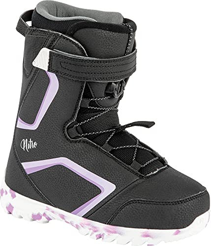 Nitro Droid Qls ´22, Barca da Snowboard Unisex Adulto, Blk-Purple-White, 175