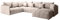 GRAINGOLD Ecksofa Ardi Bis 349 x 239cm - Bequemes, Elegantes, großes Schlafsofa mit Bettkasten, Schlaffunktion - Wohnzimmer Sofa im modernen Stil - Steppungen und Nähte, bequemer Schlaf