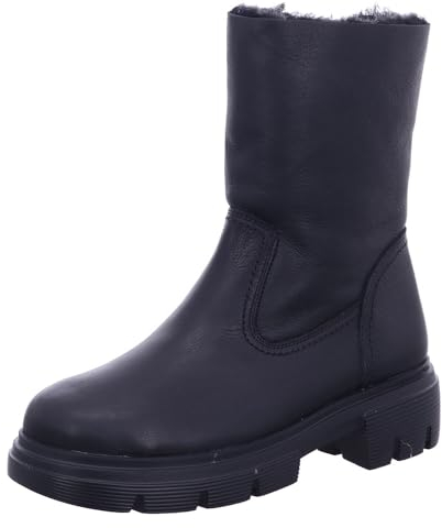 Paul Green Damen Stiefelette mit Lammfell, Frauen Plateaustiefeletten,Warm gefüttert,uebergangsschuhe,uebergangsstiefel,Schwarz (Black),40 EU / 6.5 UK