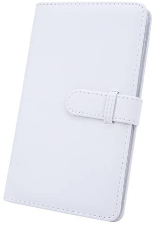 3 Zoll Fotoalbum, PU-Leder Album mit 108 Fächern für Fuji Film 12 11 Mini-Serie Kamera-Fotos (Jasmin Weiß)