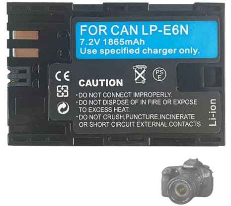 Aousavo LP-E6 LP-E6N Replacement Battery Compatible with Canon EOS 60D 60Da 70D 80D 5D Mark II III 6D 7D Mark II