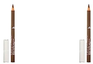 Manhattan Brow'Tastic Augenbrauenstift – Brauner Eyebrow Pencil mit auffüllenden Fasern für dichter wirkende, definierte Augenbrauen – Farbe Medium 002 – 1 x 1.08g (Packung mit 2)