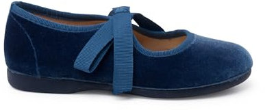 Pisamonas Scarpe Cinturino in Velluto con Fiocco di Faglia per Bambine Misurare 29 Colore Blu Reale