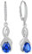 YL Unendlichkeit Ohrringe 925 Sterling Silber Knoten Ohrringe September Geburtsstein Saphir Schmuckgeschenke für Damen Mutter Freundin