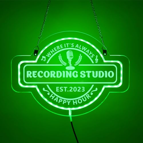 Letrero De Neón De Grabación De Acrílico Personalizado, LED De Grabación, Letrero De Estudio De Grabación, Letrero De Luz De Grabación Personalizado Neón De Música Decoración De Estudio De Grabación