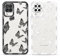 Yoedge 2 Stück Transparent HandyHülle für Samsung Galaxy A12 Hülle Schmetterling 6,5, TPU Silikon Schutzhülle für Samsung A12 Case Schwarz Butterfly Muster Aesthetic Mädchen Frauen Durchsichtig Cover
