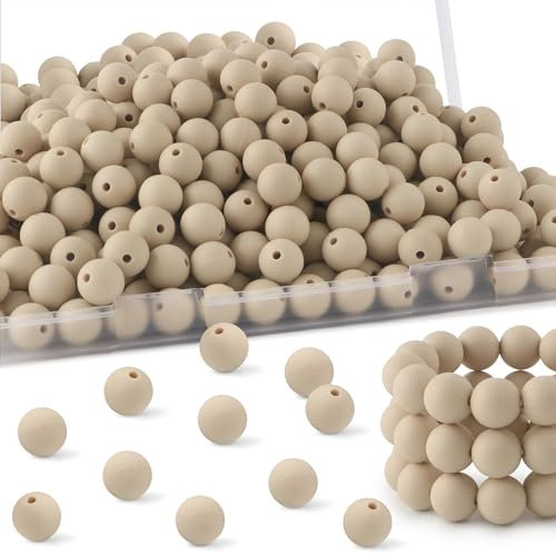 HHCFAST Silikon-Perlen, 12 mm, rund, Navajo-Weiß, für Schlüsselanhängerherstellung, Armbandherstellung, Halskettenherstellung, Stifte, 160 Stück