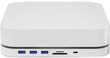iMounts Mac mini USB-C Docking Station Pro - Speichererweiterung, 10TB Externe SSD/HDD, Plug & Play, Aluminium, M1/M2