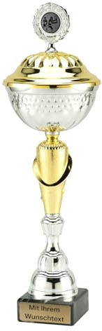 Deitert Pokale 8er Serie MT.131.03 Silber/Gold mit Deckel 32,5 cm