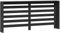 Gecheer Radiator Cover Wood Cabinet Heater Slats Covers Horizontal Slats for Living Room Bedroom Radiator Shelf Wooden Kitchen Bedroom Cabinet Engineered Wood Black 175x20x82 cm Engineered Wood