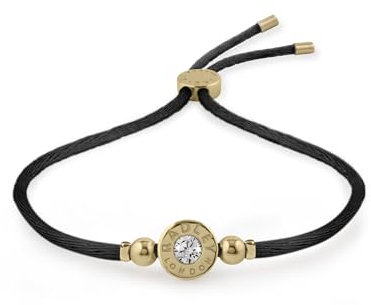 RADLEY Women's Plated Stone Set Cord Friendship Bracelet (Black)