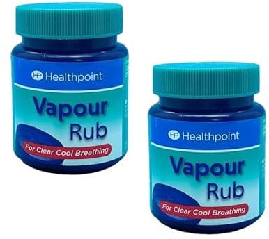 Healthpoint Vapour Rub for Coughs & Colds - Effective Relief for Catarrh & Sore Throat - Menthol, & Eucalyptus Oil for Easier Breathing - Cold and Flu Relief for Blocked Nose - 2 Pack + Cheeroo Magnet