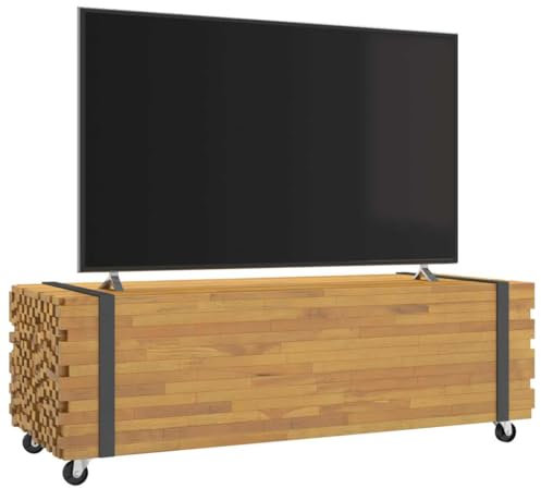 vidaXL Couchtisch 110x45x35 cm Massivholz Teak, Beistelltisch, Wohnzimmertisch, Akzenttisch, Sofatisch, Mitteltisch, Teetisch, Telefontisch