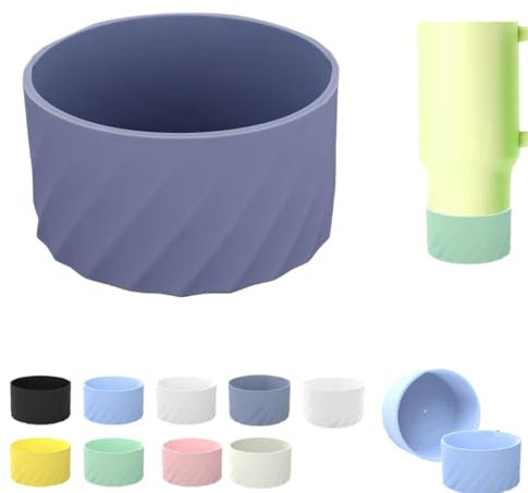 Silicone Boot for Stanley 40 30 oz, Protective Silicone Boot for Stanley Tumblers, Cup Bottom Sleeve Bottom Protector for Stanley 7.5cm 2.95 inch Diameter Water Bottle Accessories (Purple A)