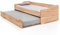 WOODLIVE DESIGN BY NATURE Massivholz-Gästebett Lea, Kernbuche, ausziehbares Doppel-Bett, als Jugend- & Kinderbett verwendbar, Bett 90 x 200 cm inkl 2 x Lattenrost starr