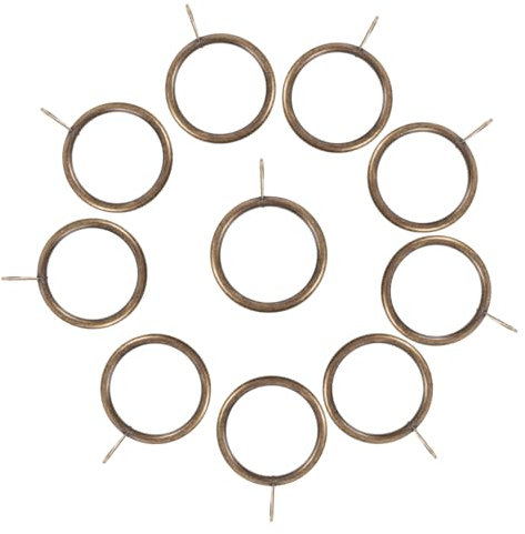 Didiseaon 20pcs Curtain Rings Eyelet Curtain Pole Hooks Thicken Drapery Rings for Shower and Window
