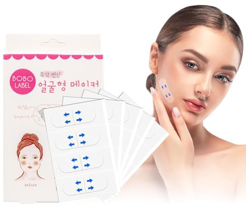 OUDQFCJ 80 Piezas Tiras de Lifting Facial Invisibles para Mujer, Face Lift Tape para V-Forma, Oculta Arrugas Faciales, Lifting de Piel Flácida, Herramientas de Lifting para Maquillaje