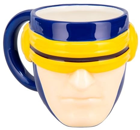 Paladone X-Men Cylcops Heat Change Combat Visor Mug, Officially Licensed Marvel 550ml Ceramic Coffee Cup, Oversized for Tea, Hot Chocolate and More, Superhero Gifts