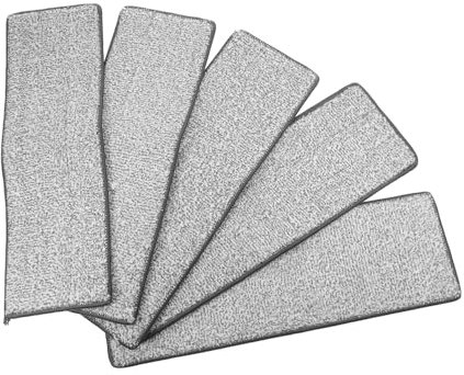 LOEFLIFA Flash Speed Mop Replacement Pads 12x38cm Microfiber Fiber Mop Refills for Wet and Dry Floor Cleaning 5 Pieces Set