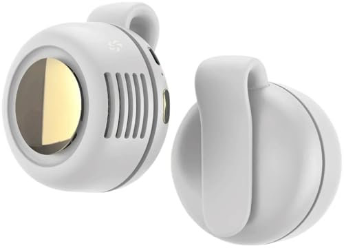 ILESTDG VentiloClip AVENQ™ Ventilateur À Clipser Rechargeable Par USB Pour Chemise, 3 Vitesses Réglables, Mains Libres (Blanc)