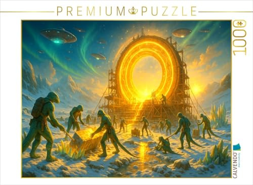 CALVENDO - Puzzle Atlantis-Tor – Dimensionsriss im EIS | 1000 Teile Lege-Größe 64x48cm Foto-Puzzle für glückliche Stunden: Das Rätsel der Baukunst